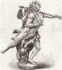 YORKS. Terra-Cotta figure of young Bacchus 1868 old antique print picture