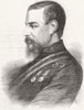 MILITARIA. Col L Merewether 1868 old antique vintage print picture