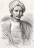 PORTRAITS. Meer Akbar Ali 1868 old antique vintage print picture