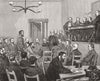 SOCIETY. Inquest-exam of Alberta's Quartermaster 1875 old antique print
