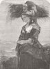 PRETTY LADIES. Autumn, Scotland-evening 1859 old antique vintage print picture