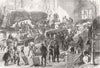 FRANCE. Receiving goods 1867 old antique vintage print picture