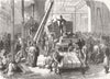 FRANCE. Locomotive crane, work 1867 old antique vintage print picture