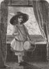 MUSIC. The drummer-boy 1860 old antique vintage print picture