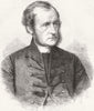 STAFFS. Right Rev Selwyn, Bishop of Lichfield 1867 old antique print picture