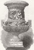DECORATIVE. Earth, white marble vase, by Viot 1867 old antique print picture