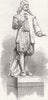 KINGSTON-ON-HULL. Andrew Marvell statue, Townhall 1867 old antique print