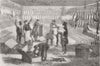 LONDON. Unpacking game & poultry, Leadenhall market 1859 old antique print
