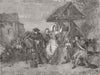 PORTRAITS. The tired soldier 1860 antique vintage print picture