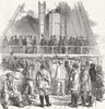 RAILWAYS. Navvies for Crimea. address Hesperus 1855 old antique print picture
