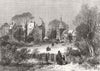 LANDSCAPES. Christmas morning 1868 old antique vintage print picture
