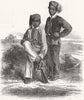 RWANDA. Source of Nile. Negro boys, Central Africa 1863 old antique print
