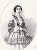 PRETTY LADIES. Madame Bosio, of Royal Italian Opera c1860 old antique print