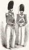 COSTUME. Of Artillery Co 1859 old antique vintage print picture