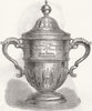 DECORATIVE. Challenge cup won by Belgian riflemen 1867 old antique print