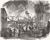GOLDEN SQ. Kirkman Piano factory, Dufour, Broad St 1853 antique print