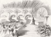 TEMPLES. Temple of sun, from play Pizarro 1856 old antique print picture