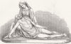 DECORATIVE. Pieta, Plaster group 1865 old antique vintage print picture