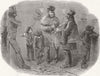 MUSIC. Christmas waits 1848 old antique vintage print picture