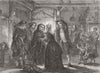 SOCIETY. Christmas welcome 1848 old antique vintage print picture