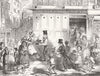 FAMILIES. Fetching home Christmas dinner 1848 old antique print picture