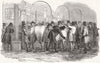 LONDON. Smithfield. cows show 1848 old antique vintage print picture