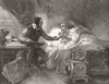 ARTISTS. Michelangelo attending sick servant, Urbino 1848 old antique print