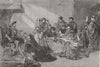 KINGS. Catherine of Arragon appealing to Henry VIII 1848 old antique print