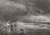 LANDSCAPES. Squally day 1848 old antique vintage print picture