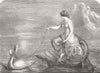 NUDES. The morning of life 1848 old antique vintage print picture