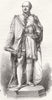 LANCS. Manchester Albert memorial. Statue of 1867 old antique print picture
