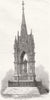 LANCS. Manchester Albert memorial, inaugurated 1867 old antique print picture