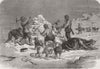ARCTIC. Hobson opening Franklin expedition record 1859 old antique print