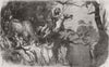 MEXICO. Adventure with bull  1859 old antique vintage print picture
