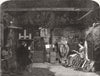 ARTISTS. The painter's study 1855 old antique vintage print picture