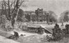 HOUSES. Julian. Legend of Ravenshurst 1864 old antique vintage print picture