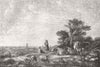 LANDSCAPES. Noon-day rest 1856 old antique vintage print picture