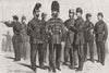 LONDON. Uniforms of metropolitan Rifles 1860 old antique vintage print picture