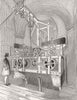 LONDON. Perspective Gt clock of Royal Exchange 1844 old antique print picture