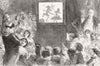 THEATRE. The Shadow dance 1861 old antique vintage print picture
