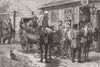 RUSSIA. Siberia. Changing horses at a post-station 1882 old antique print