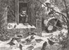 BIRDS. Outdoor relief 1865 old antique vintage print picture