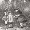 CHILDREN. Gathering blackberries. Extracting thorn 1863 old antique print
