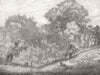 LANDSCAPES. Fine arts. English Homestead 1854 old antique print picture