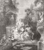 SOCIETY. A fete champetre 1857 old antique vintage print picture