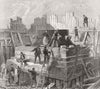 WOOLWICH ARSENAL. Nasmyth steam-hammer, gun factory 1872 old antique print