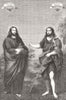 BIBLE. Christ, banks of Jordan 1857 old antique vintage print picture