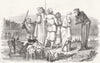 PORTRAITS. Muriel handing paper to Walter 1857 old antique print picture