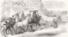 ITALY. Carnival races at Rome 1856 old antique vintage print picture