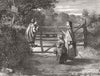 CHILDREN. No Thoroughfare 1869 old antique vintage print picture